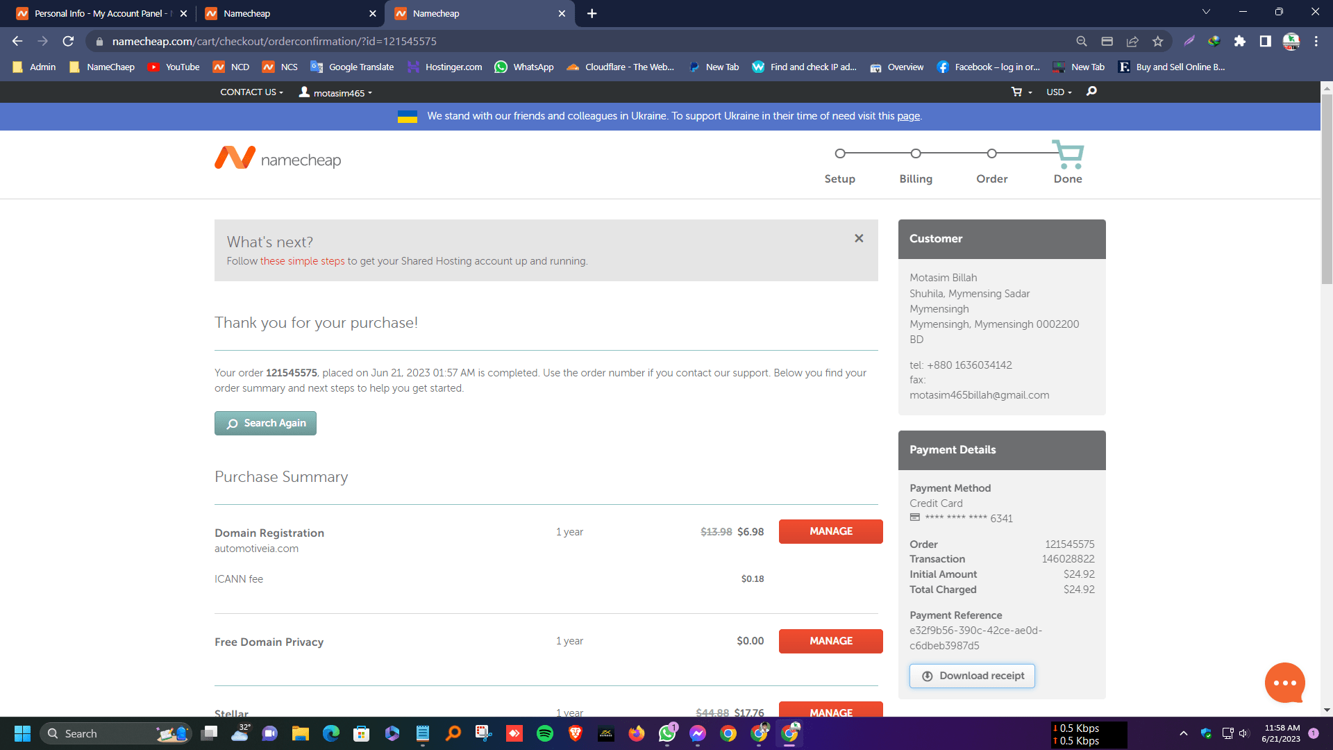 Namecheap Stellar Hosting Plan Buy in Bangladesh Screenshot (78)