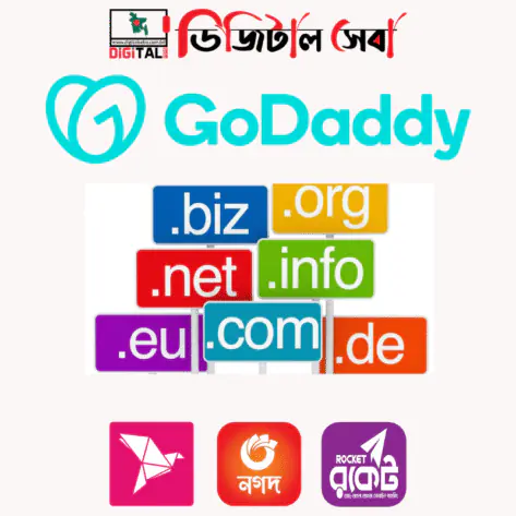 GoDaddy Domain Buy in Bangladesh with bKash Nagad