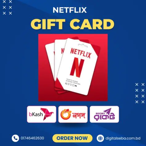 Buy Netflix Official Gift Card in Bangladesh with bKash